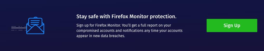 Firefox Monitor Scan