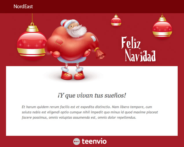 Plantilla Newsletter gratuita, Felices Navidades, para tus campañas de email marketing