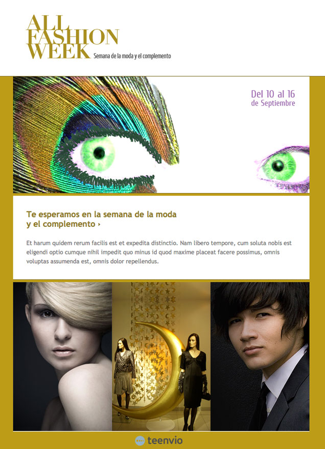 Plantilla Newsletter gratuita, Fashion, para tus campañas de email marketing, módulo de noticia