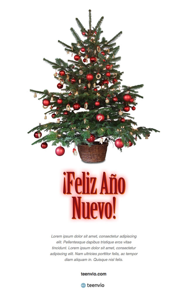 Plantilla Newsletter gratuita, Feliz Año Nuevo, para tus campañas de email marketing