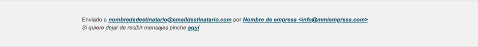 Pie de baja email marketing