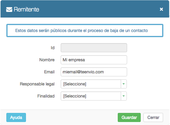 Remitentes Email Marketing